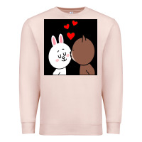 Pale Pink brown bear cony bunny rabbit the kiss Premium Sweatshirt - tuanDangUi