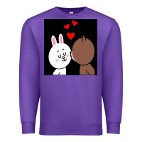 Purple brown bear cony bunny rabbit the kiss Premium Sweatshirt - tuanDangUi