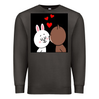 Smoke brown bear cony bunny rabbit the kiss Premium Sweatshirt - tuanDangUi