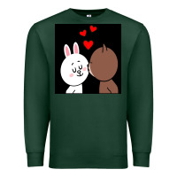 Sports Green brown bear cony bunny rabbit the kiss Premium Sweatshirt - tuanDangUi