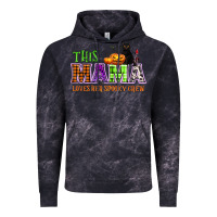 Cloud Black This mama loves her spooky crew Vintage Hoodie - NancyCooperArtShop