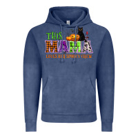 Vintage Denim This mama loves her spooky crew Vintage Hoodie - NancyCooperArtShop