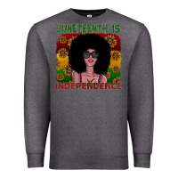 Charcoal Heather juneteenth is independence Premium Sweatshirt - SublimationCraftShop