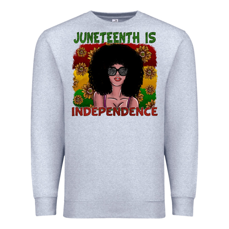 Juneteenth Is Independence Premium Sweatshirt by SublimationCraftShop | Teevron