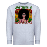 Heather Grey juneteenth is independence Premium Sweatshirt - SublimationCraftShop
