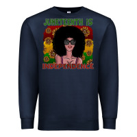 Navy juneteenth is independence Premium Sweatshirt - SublimationCraftShop