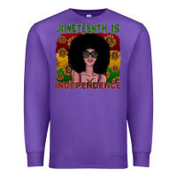 Purple juneteenth is independence Premium Sweatshirt - SublimationCraftShop