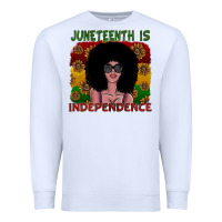 White juneteenth is independence Premium Sweatshirt - SublimationCraftShop