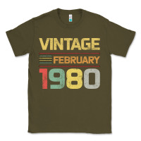 Army Green Born in 1980 Vintage February Classic Tee - Bettercallsaul