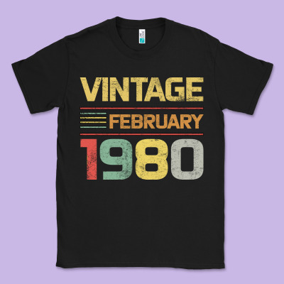 Born In 1980 Vintage February Classic Tee Designed By Bettercallsaul