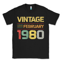 Black Born in 1980 Vintage February Classic Tee - Bettercallsaul