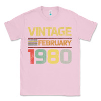 Bubblegum Pink Born in 1980 Vintage February Classic Tee - Bettercallsaul