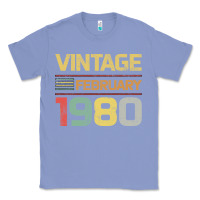 Colony Blue Born in 1980 Vintage February Classic Tee - Bettercallsaul