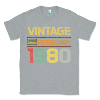 Heather Grey Born in 1980 Vintage February Classic Tee - Bettercallsaul