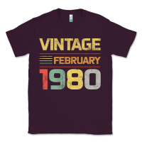 Plum Born in 1980 Vintage February Classic Tee - Bettercallsaul