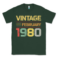 Sports Green Born in 1980 Vintage February Classic Tee - Bettercallsaul