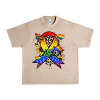 French Oak Pride ribbon Urban Heavy Tee - NancyCooperArtShop