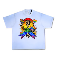 Grape Ice Pride ribbon Urban Heavy Tee - NancyCooperArtShop