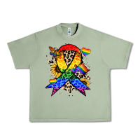 Oil Green Pride ribbon Urban Heavy Tee - NancyCooperArtShop