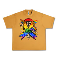 Peanut Butter Pride ribbon Urban Heavy Tee - NancyCooperArtShop