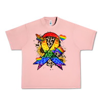 Salmon Pride ribbon Urban Heavy Tee - NancyCooperArtShop