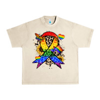 Sandshell Pride ribbon Urban Heavy Tee - NancyCooperArtShop