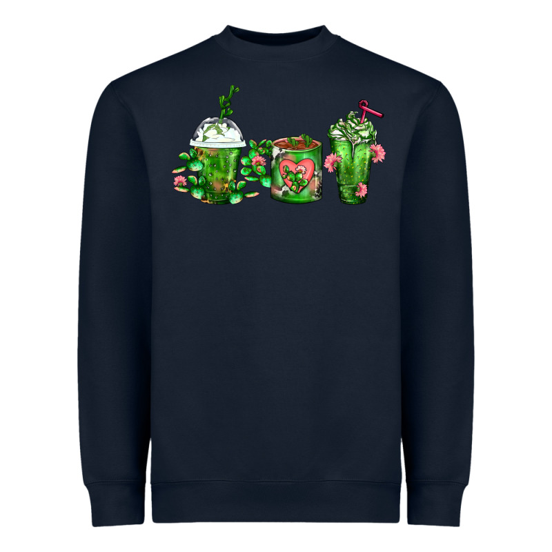 Cactus Lover Cactus Coffee Cups Heavyweight Sweatshirt by FaDigitalArtStudio | Teevron