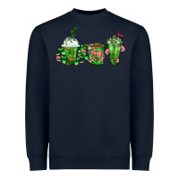 Navy Cactus Lover Cactus Coffee Cups Heavyweight Sweatshirt - FaDigitalArtStudio