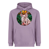 Lavender christmas pig Heavyweight Hoodie - LillyAllenDesigns