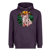 Plum christmas pig Heavyweight Hoodie - LillyAllenDesigns
