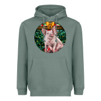 Sage christmas pig Heavyweight Hoodie - LillyAllenDesigns