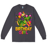 Smoke 4th birthday girl t rex pink Long Sleeve Tee - CowGirlArtShop