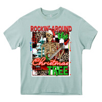 Arona Rockin' around the Christmas tree skeleton Heavy Core Tee - NancyCooperArtShop