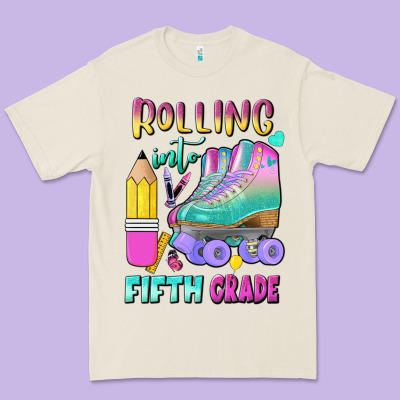 Rolling Into Fifth Grade Premium Tee Designed By Bundleandbundleshop