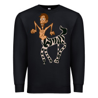 Black zebra in america doodle Premium Sweatshirt - tuanDangUi