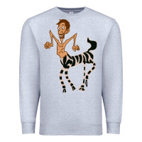 Heather Grey zebra in america doodle Premium Sweatshirt - tuanDangUi