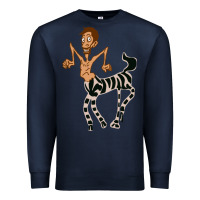 Navy zebra in america doodle Premium Sweatshirt - tuanDangUi