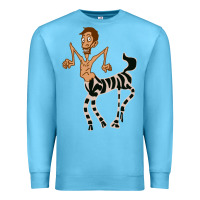 Ocean Blue zebra in america doodle Premium Sweatshirt - tuanDangUi