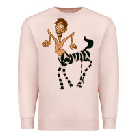 Pale Pink zebra in america doodle Premium Sweatshirt - tuanDangUi