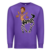 Purple zebra in america doodle Premium Sweatshirt - tuanDangUi