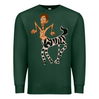 Sports Green zebra in america doodle Premium Sweatshirt - tuanDangUi