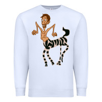 White zebra in america doodle Premium Sweatshirt - tuanDangUi