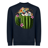 Navy Day Of The Dead Mexican Cactus Heavyweight Sweatshirt - FaDigitalArtStudio
