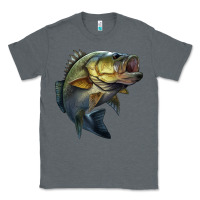 Charcoal Heather jumping bass Classic Tee - LillyAllenDesigns