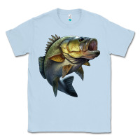 Dusty Blue jumping bass Classic Tee - LillyAllenDesigns