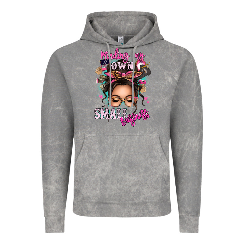 Minding My Own Small Business Messy Bun Vintage Hoodie by texasbilliewilder | Teevron