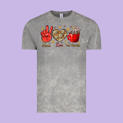 Peace Love Hot Chocolate Vintage Tee Designed By Nancycooperartshop