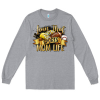 Heather Grey livin that sports mom life Long Sleeve Tee - CowGirlArtShop