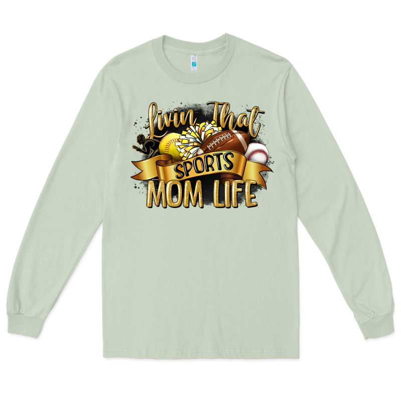 Livin That Sports Mom Life Long Sleeve Tee by CowGirlArtShop | Teevron