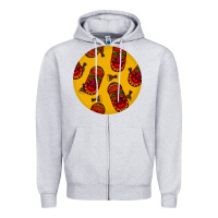 Heather Grey african masks round earrings 5 Zipper Hoodie - BundleAndBundleShop